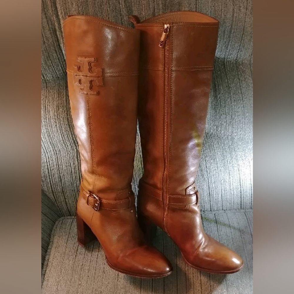 Tory Burch Blaire tall leather boots.